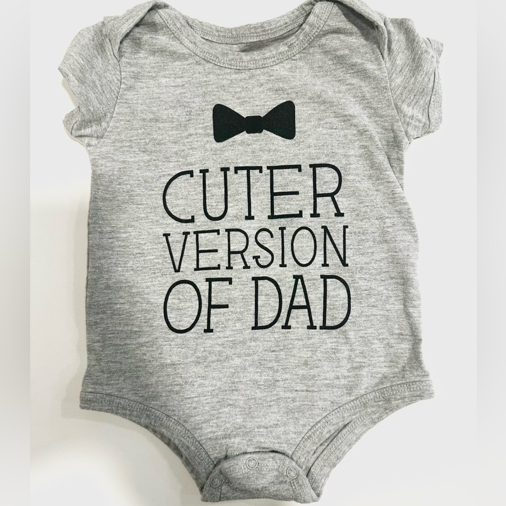 Cuter Version of Dad Grey Baby Bodysuit